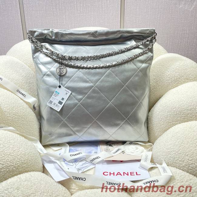 CHANEL 22 HANDBAG AS3262 silver