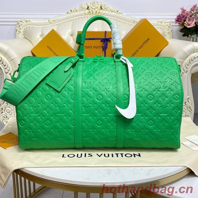 Louis Vuitton KEEPALL BANDOULIERE 50 M20963 green