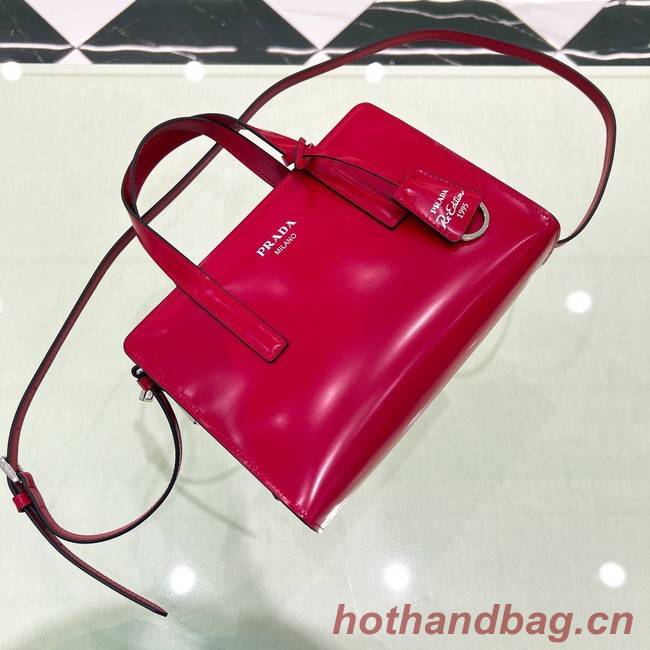 Prada Re-Edition 1995 brushed-leather small shoulder bag 1BA357 red