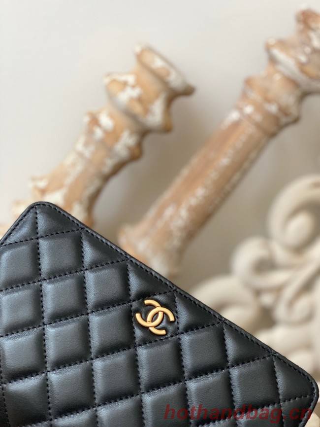 Chanel MINI FLAP BAG Lambskin & Gold-Tone Metal AS0950 black