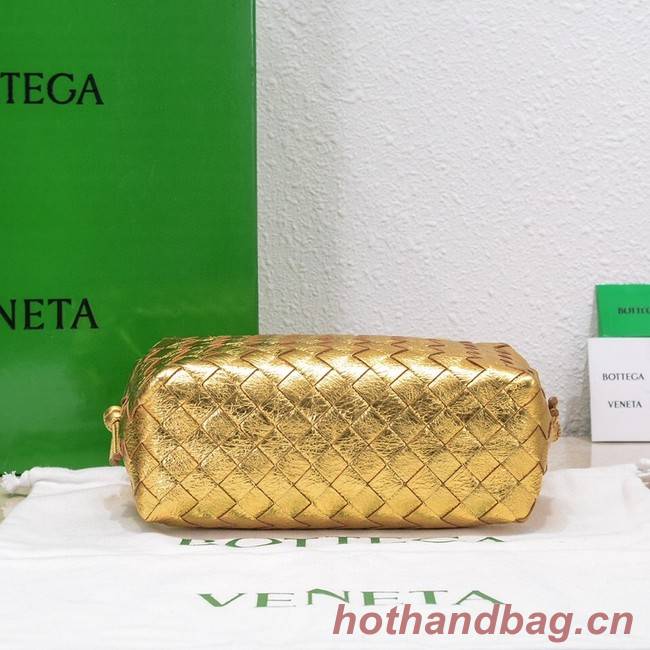 Bottega Veneta Small intrecciato leather cross-body bag 680255 gold