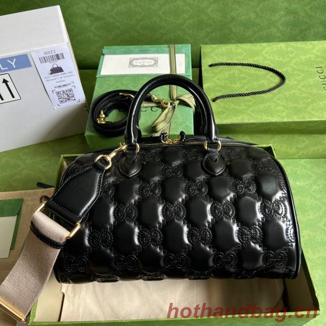 Gucci GG Matelasse leather top handle bag 702242 black