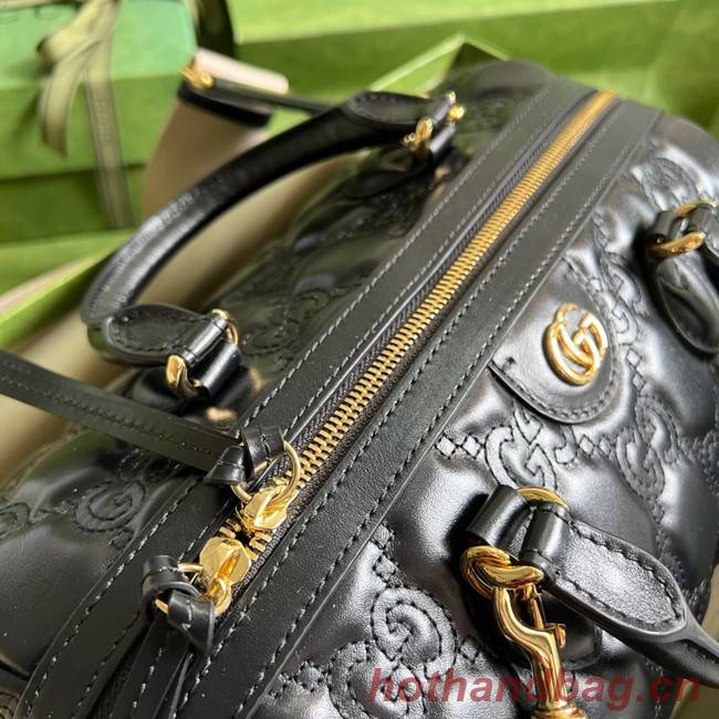 Gucci GG Matelasse leather top handle bag 702242 black