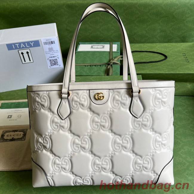 Gucci GG Matelasse leather medium tote 631685 white