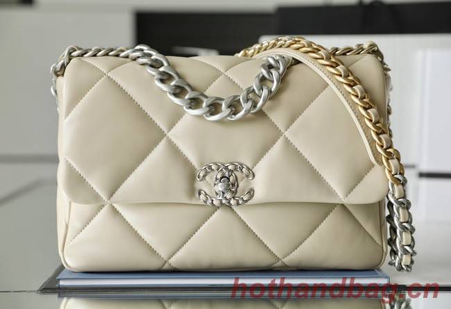 CHANEL 19 HANDBAG AS1160 AS1161 cream