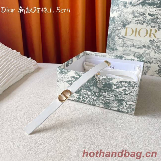 DIOR CARO PEARLS 15 MM BELT Calfskin 0286UW