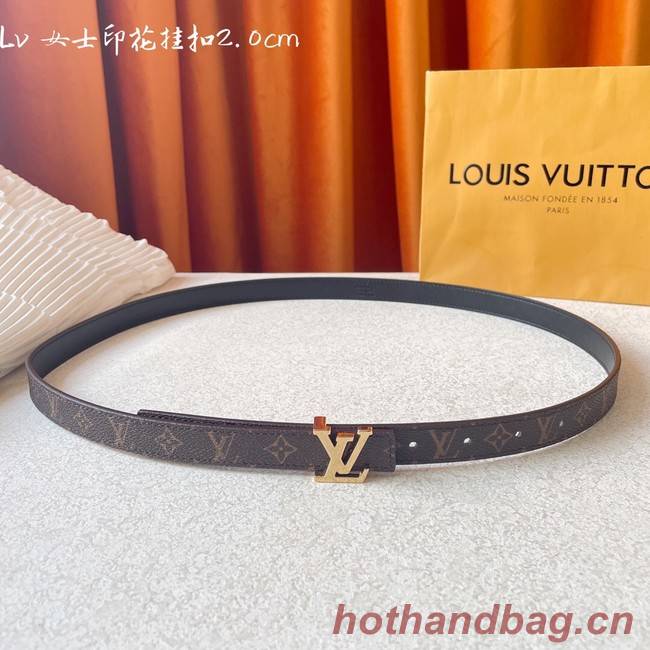 Louis Vuitton calf leather 20MM BELT M0464S