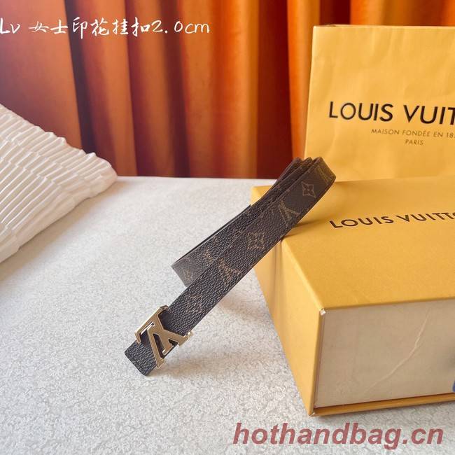 Louis Vuitton calf leather 20MM BELT M0464S