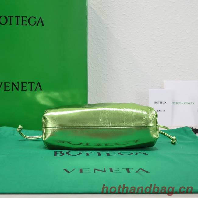 Bottega Veneta Mini intrecciato leather clutch with strap 585852 green