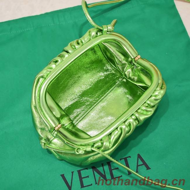 Bottega Veneta Mini intrecciato leather clutch with strap 585852 green