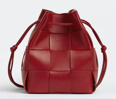 Bottega Veneta Small Cassette Bucket Bag 680218 red