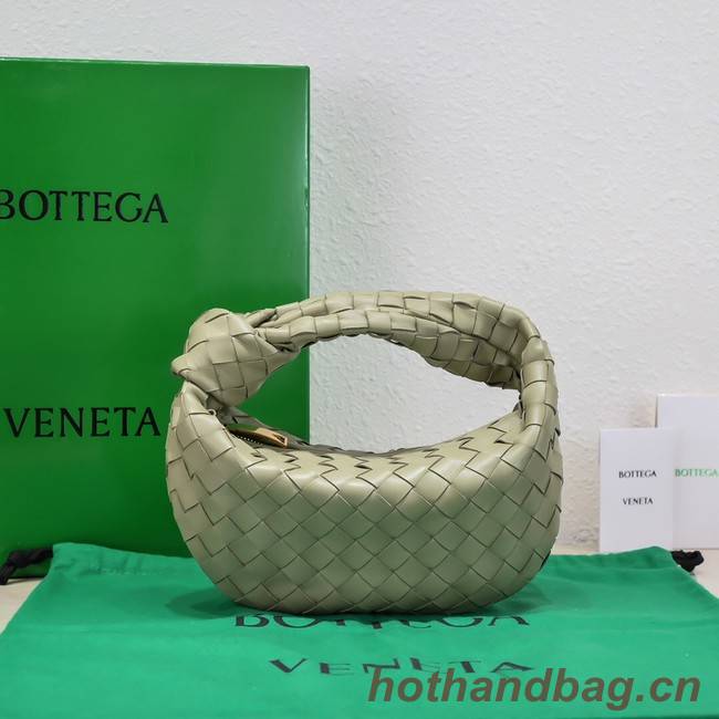 Bottega Veneta Mini intrecciato leather top handle bag 651876 Travertine