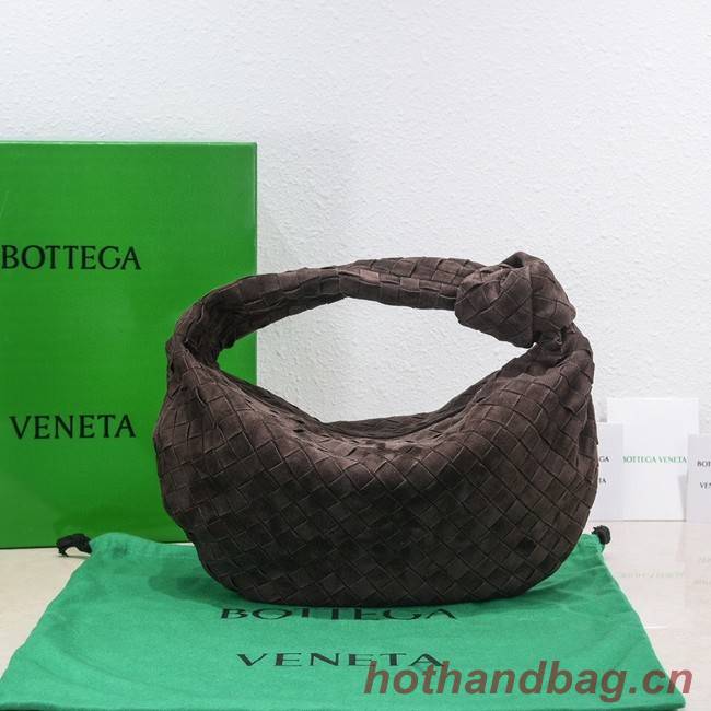 Bottega Veneta intrecciato suede top handle bag 690225 brown