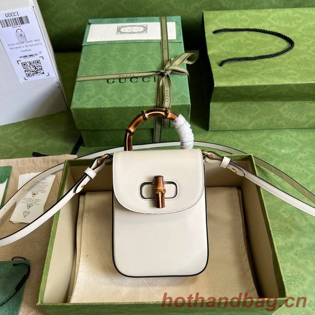 Gucci Bamboo mini handbag 702106 white