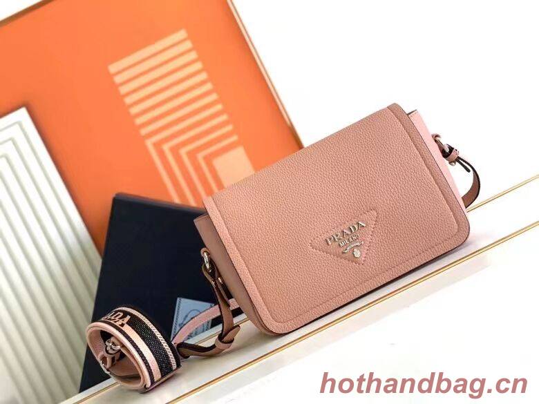 Prada Leather bag with shoulder strap 1DB443 pink