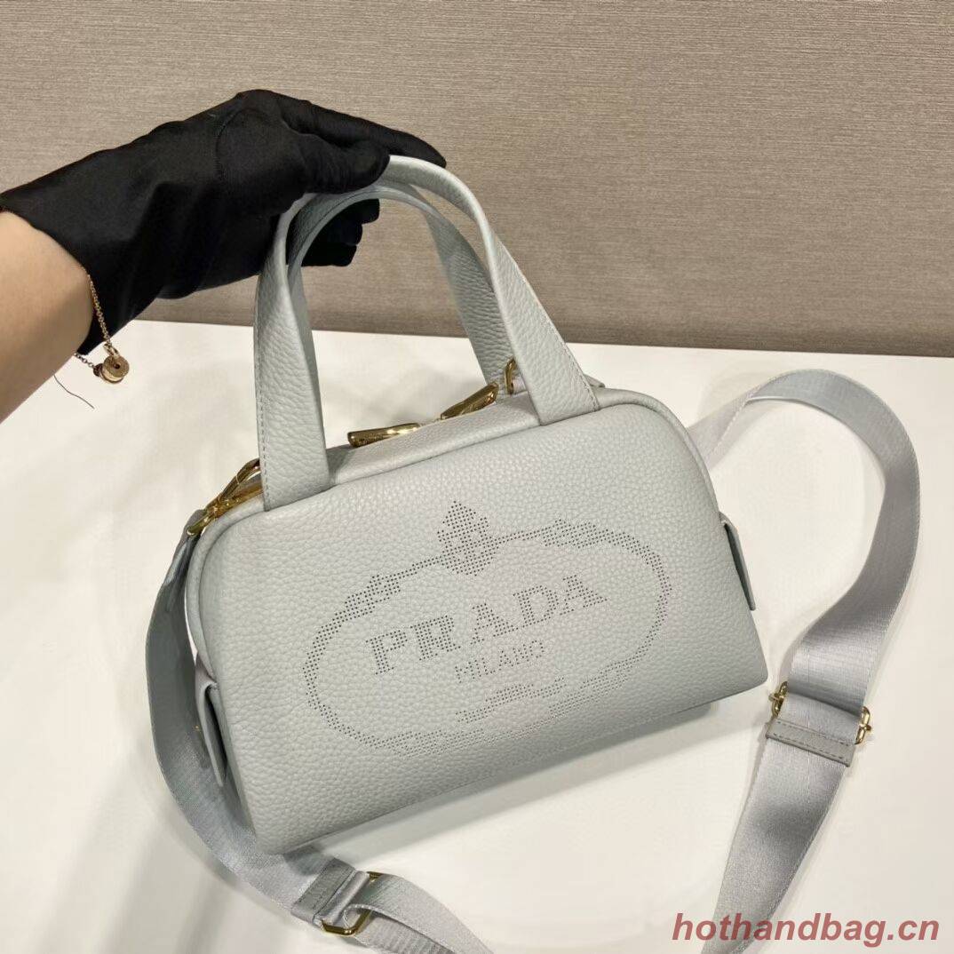 Prada leather tote bag 1DH770 light blue