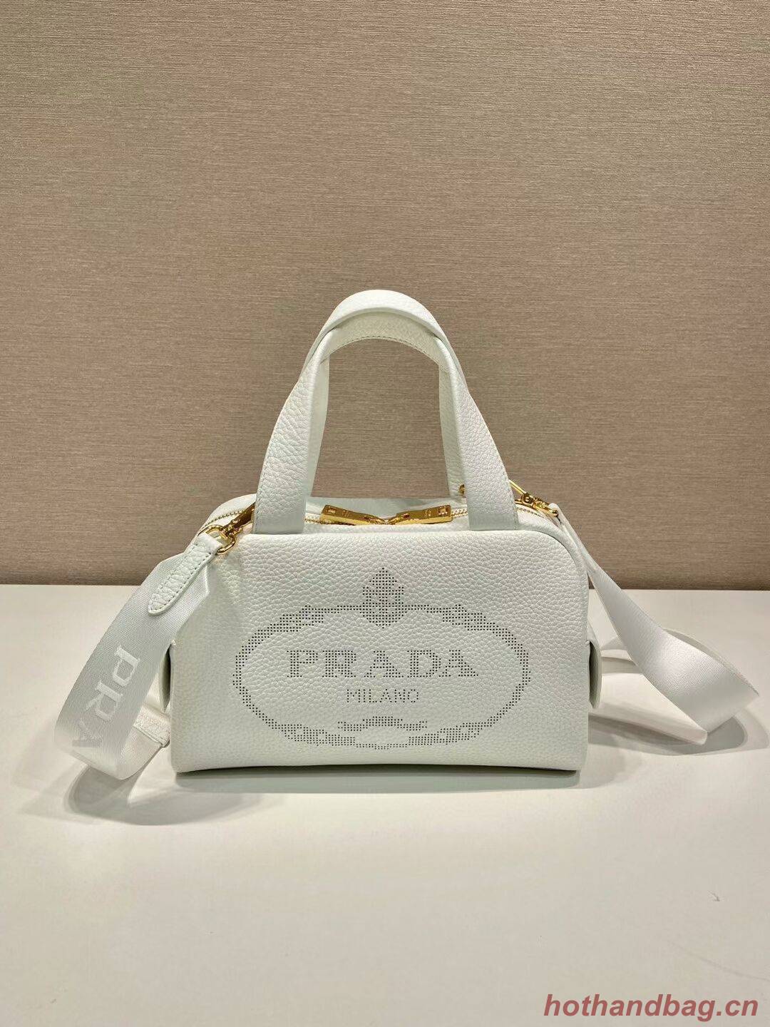 Prada leather tote bag 1DH770 white