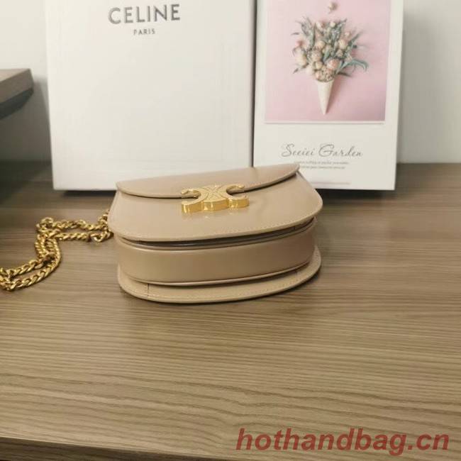 Celine TEEN CHAIN BESACE TRIOMPHE IN SHINY CALFSKIN 110973 Light Apricot