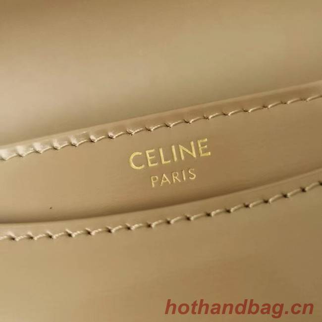 Celine TEEN CHAIN BESACE TRIOMPHE IN SHINY CALFSKIN 110973 Light Apricot