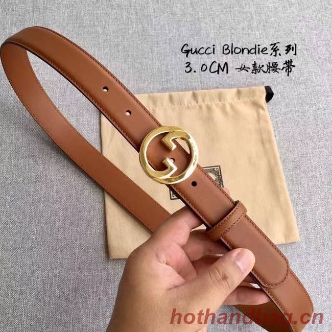 Gucci Blondie 30MM leather belt 703148-2