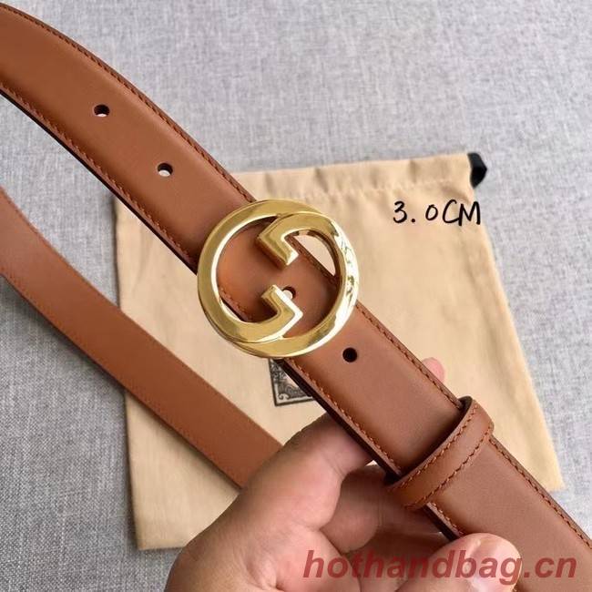 Gucci Blondie 30MM leather belt 703148-2