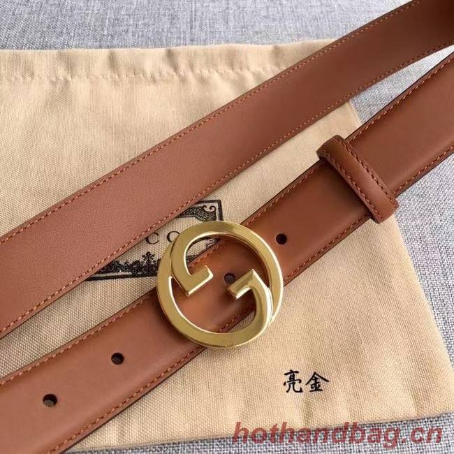 Gucci Blondie 30MM leather belt 703148-2