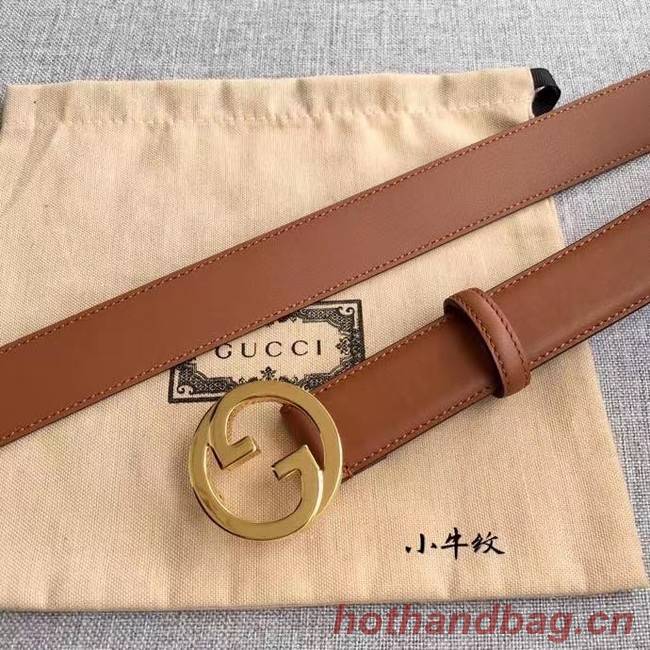 Gucci Blondie 30MM leather belt 703148-2