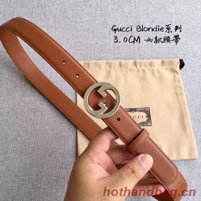 Gucci Blondie 30MM leather belt 703148-3