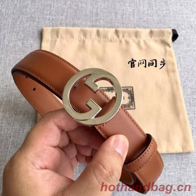 Gucci Blondie 30MM leather belt 703148-3