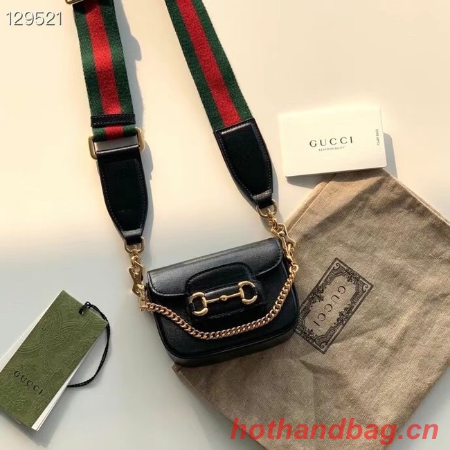 Gucci Horsebit 1955 strap wallet 699760 black