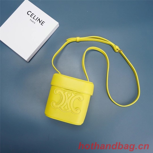 Celine MINI TEEN CLASSIC BAG IN BOX CALFSKIN 199263 yellow 