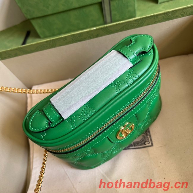 Gucci GG Matelasse top handle mini bag 723770 Green