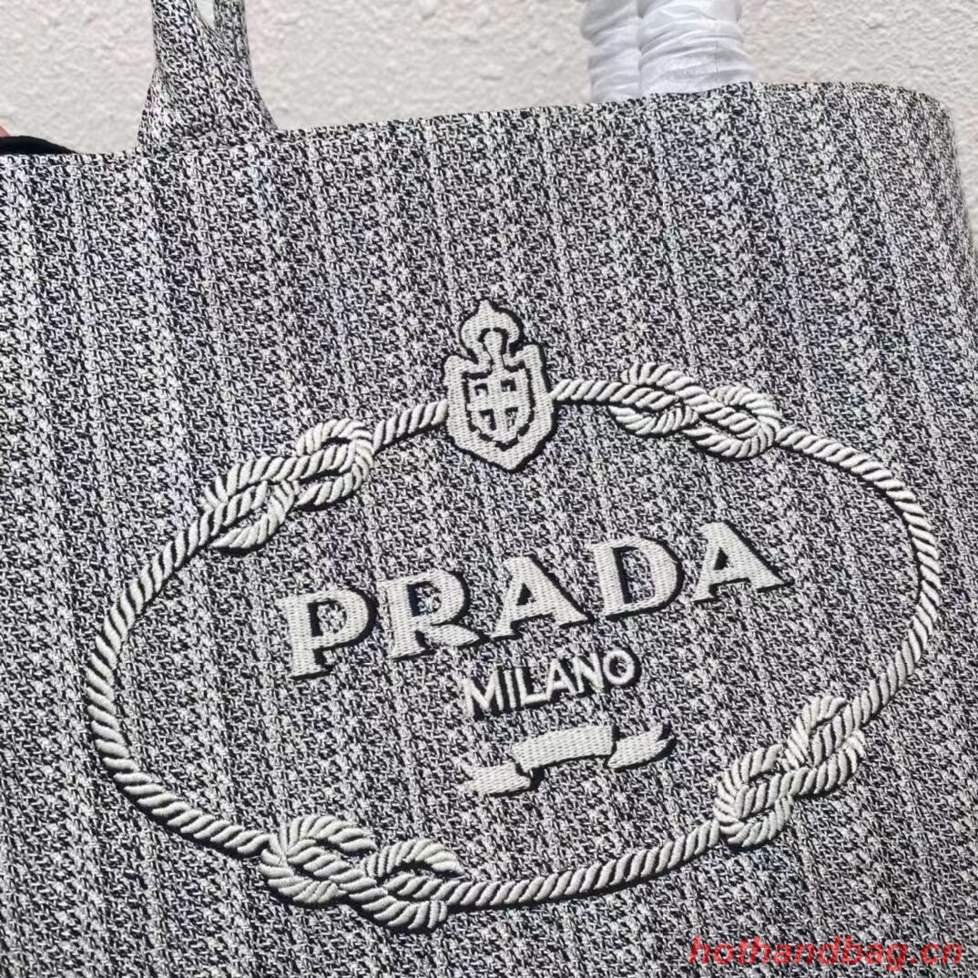 Prada SHOPPING BAG 1AV332 Black&grey