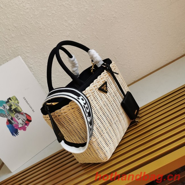 Prada Raffia tote bag 1BG835 tan