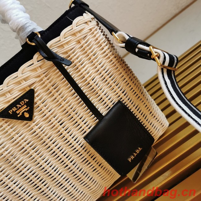 Prada Raffia tote bag 1BG835 tan