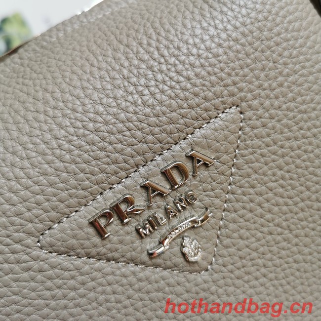 Prada leather tote bag 1BC145 gray