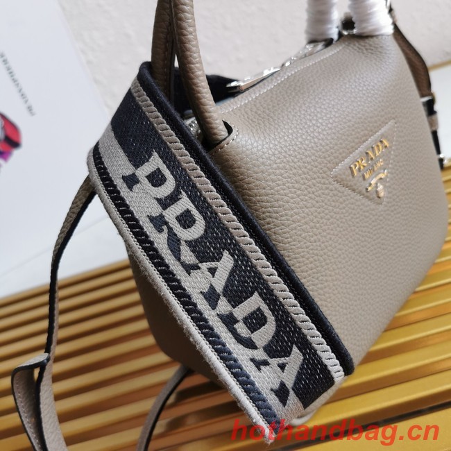 Prada leather tote bag 1BC145 gray