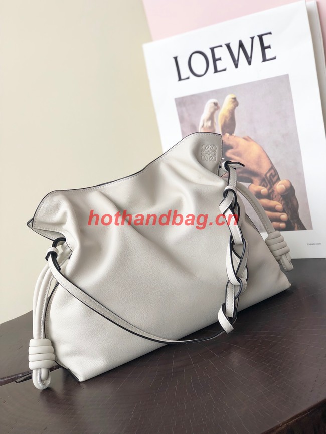 Loewe Flamenco Clutch Bag Original Leather LE0556 white