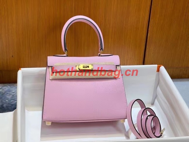 Hermes Kelly 20cm Shoulder Bags Epsom KL2750 light pink&gold