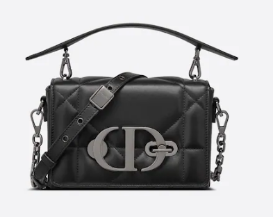 DIOR 30 MONTAIGNE BOX BAG WITH HANDLE Black Maxicannage Lambskin M9218B