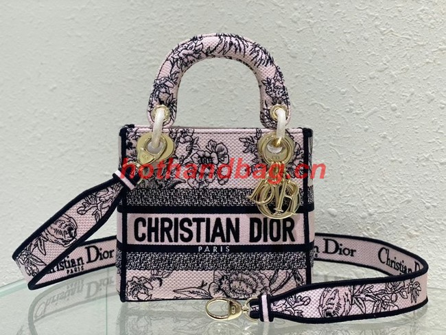 DIOR MINI LADY D-LITE BAG Embroidery M0500BZ-3