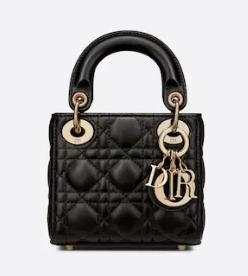 MICRO LADY DIOR BAG Black Cannage Lambskin S0856ON