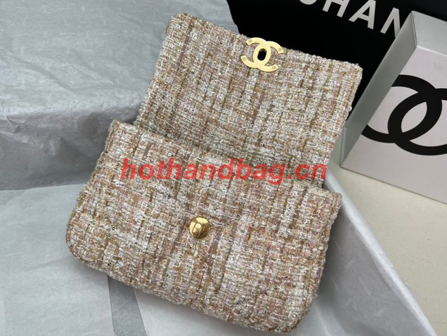 CHANEL 19 HANDBAG AS1160&AS1161 light pink