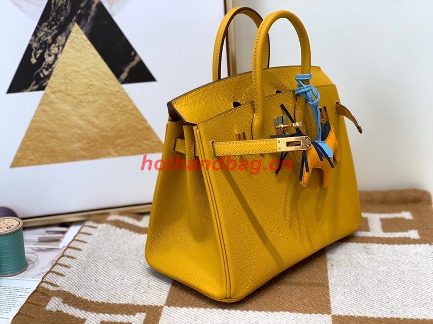 Hermes Birkin Bag Original Epsom Leather 30CM 17825 Amber Yellow