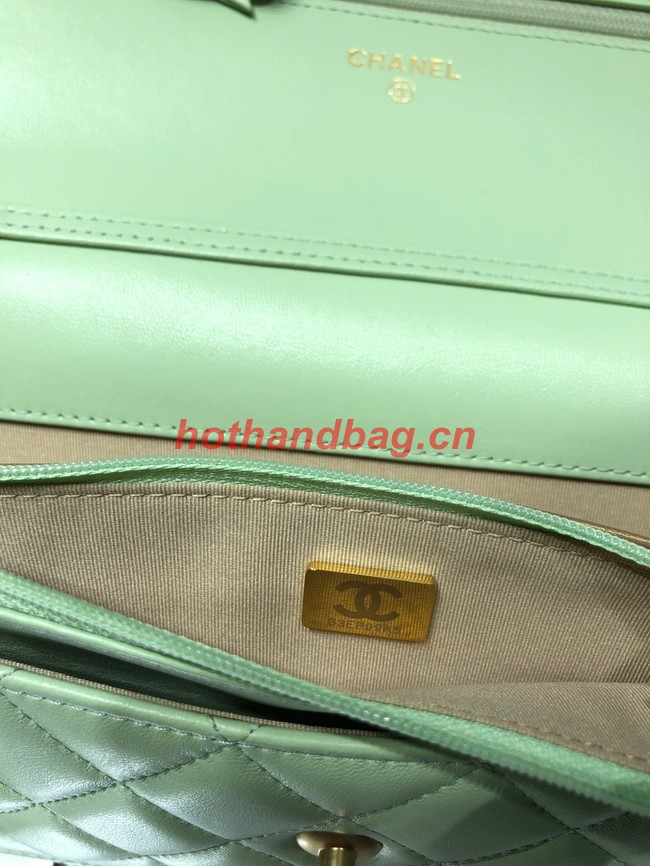 CHANEL WALLET ON CHAIN AP1450 light green