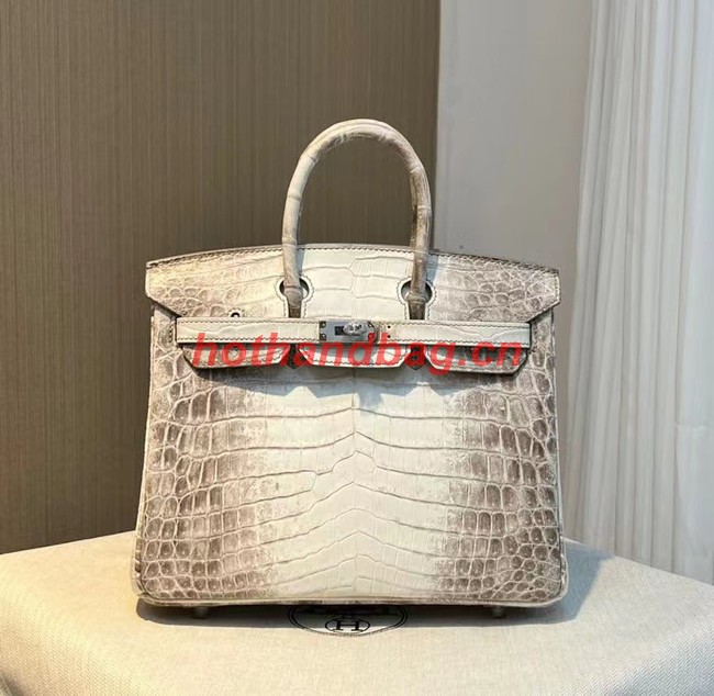 Hermes Birkin 30CM Original South African Nile Crocodile Leather Bag BK30 White&Gray