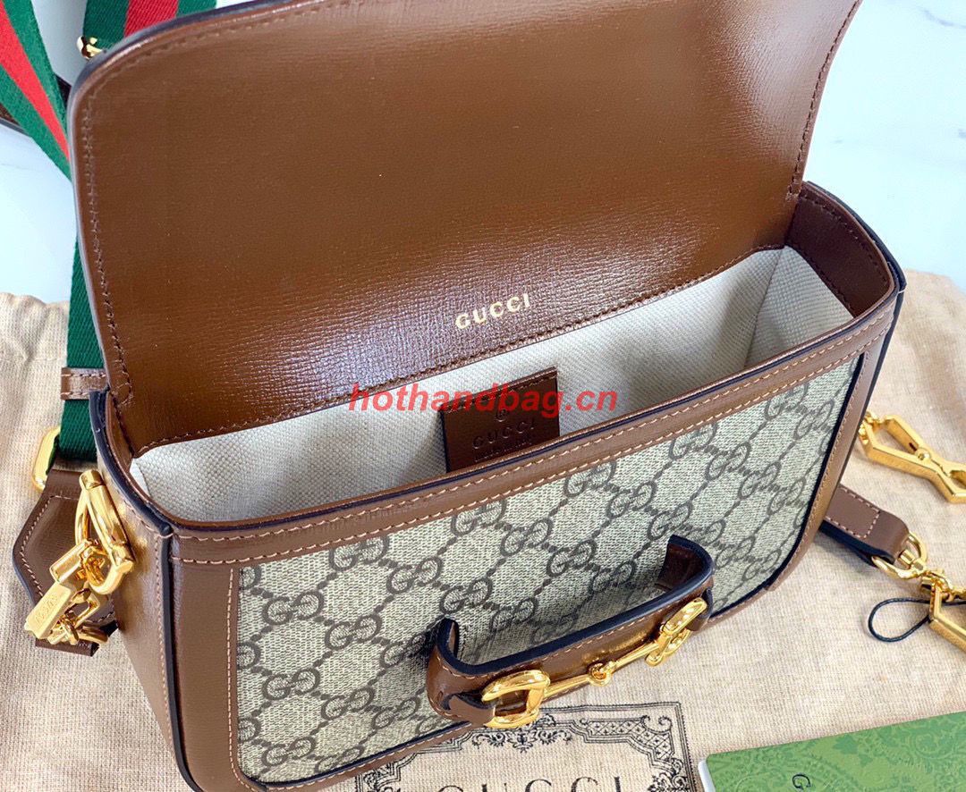 Gucci Horsebit 1955 GG mini bag 658574 brown