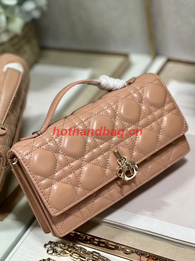 LADY DIOR CHAIN POUCH Cannage Lambskin S0937O pink