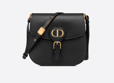 DIOR BOBBY FRAME BAG Cognac-Colored Box Calfskin M9333U BLACK