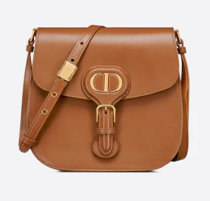 DIOR BOBBY FRAME BAG Cognac-Colored Box Calfskin M9333U brown